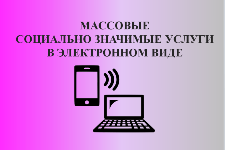 Получение массовых социально-значимых услуг в электронном виде. Получение массовых социально-значимых услуг в электронном виде.